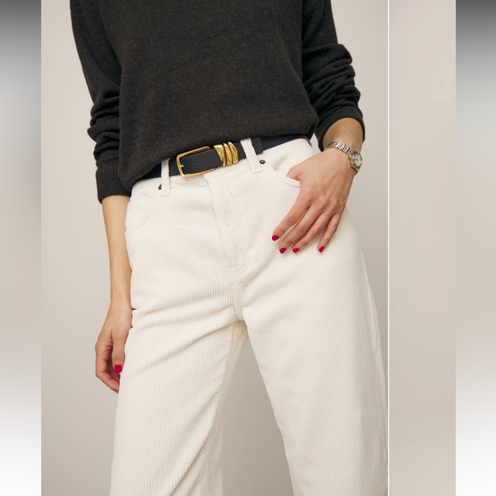 Reformation Val 90s Mid Rise Straight Corduroy Pants - Picture 2 of 8